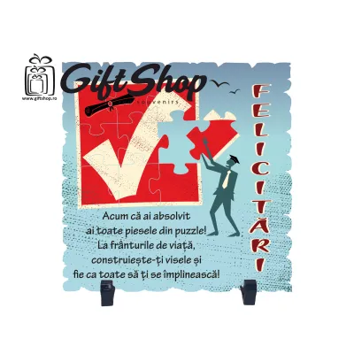 Felicitari, placheta cu mesaj